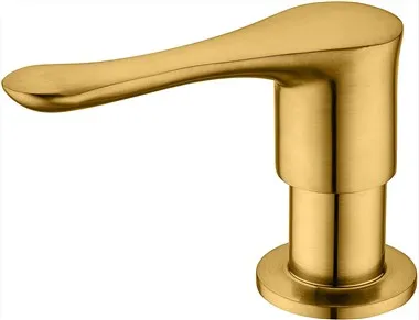 Dispenser di sapone per lavandino in ottone dorato spazzolato